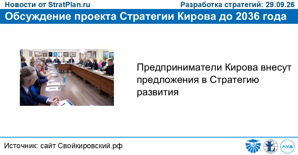 Обсуждение проекта Стратегии Кирова до 2036 года